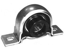 SARPP205-25mm, 25mm Bore Rubber Mounted Stamped Steel Pillow Block w/ collar